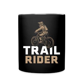 Trail Rider Mountainbike MTB Downhill - Tasse einfarbig - Schwarz - Vorne