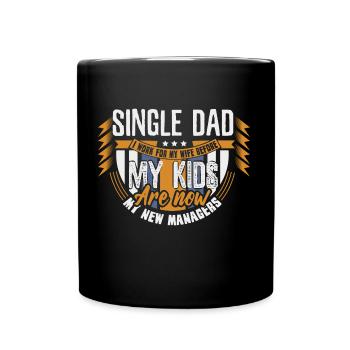 Single Parent Father Family Gift - Full Colour Mug - black - Front