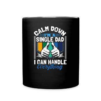 Single Parent Father Daughter Gift - Full Colour Mug - black - Front