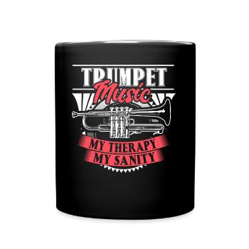 Trumpet Musician Gift - Full Colour Mug - black - Front