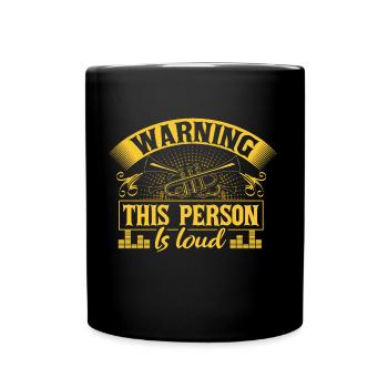 Trumpet Wind Instrument Orchestra - Full Colour Mug - black - Front