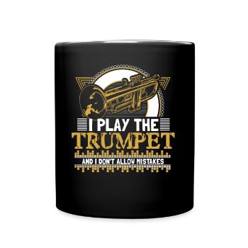 Trompete - Tasse einfarbig - Schwarz - Vorne