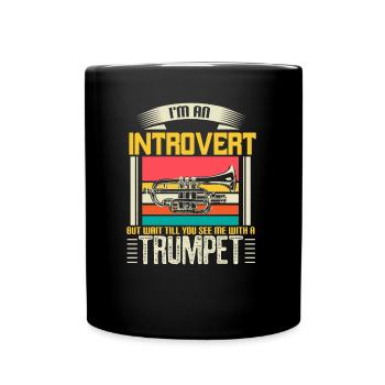 Trumpet Instrument Music Gift - Full Colour Mug - black - Front