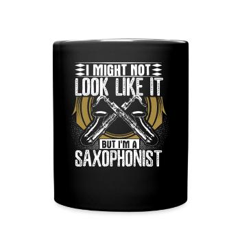 Saxophone Blues - Mug uni - noir - Devant