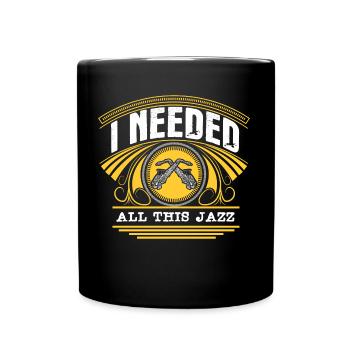 Saxophone Musical Instrument Chapel Gift - Full Colour Mug - black - Front