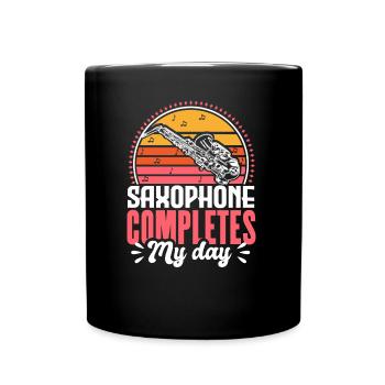 Saxophone Jazz Band Cadeau - Mug uni - noir - Devant