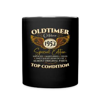 Oldtimer Octobre 1952 cadeau de 70e anniversaire - Mug uni - noir - Devant
