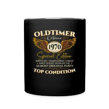 Oldtimer Octobre 1970 52ème cadeau d’anniversaire - Mug uni - noir - Devant