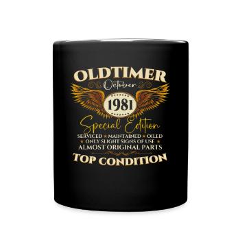 Oldtimer Octobre 1981 41ème cadeau d’anniversaire - Mug uni - noir - Devant