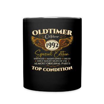 Oldtimer Octobre 1992 Cadeau du 30e anniversaire - Mug uni - noir - Devant