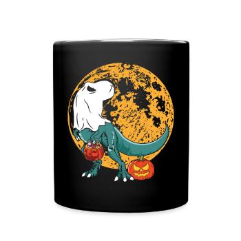 Halloween Dinosaur Pumpkin - Full Colour Mug - black - Front