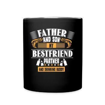 Cadeau de famille père et fils nouveau-né - Mug uni - noir - Devant