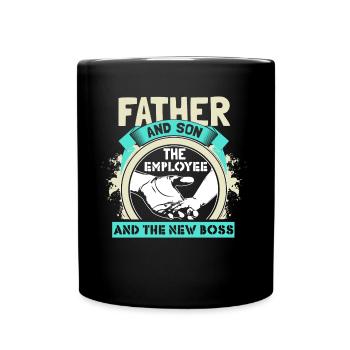 Vater & Sohn Neugeboren Dad - Tasse einfarbig - Schwarz - Vorne