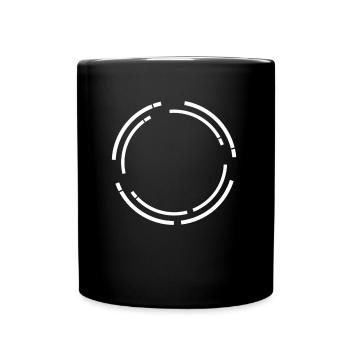 Arrière-plan de la barre de cadre circulaire - Mug uni - noir - Devant