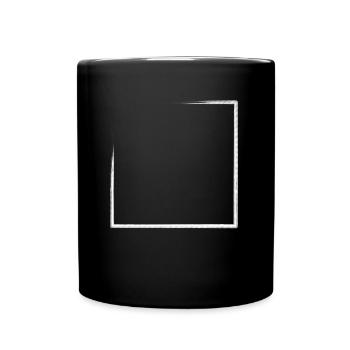 Grand cadre rectangulaire patiné - Mug uni - noir - Devant