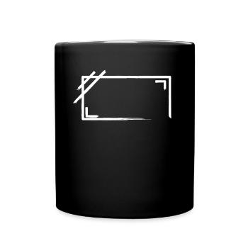 Traits de cadre rectangulaire patinés - Mug uni - noir - Devant