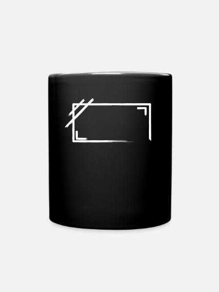 Weathered Rectangular Frame Strokes - Full Colour Mug - black
