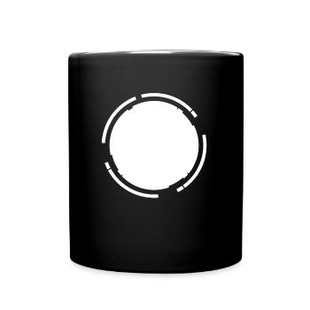 Fond de cadre blanc Kreisfömig - Mug uni - noir - Devant