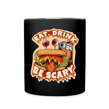 Halloween Pumpkin Horror - Full Colour Mug - black - Front