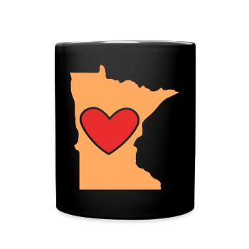 Liebe Minnesota Design für stolze Minnesotaner - Tasse einfarbig - Schwarz - Vorne