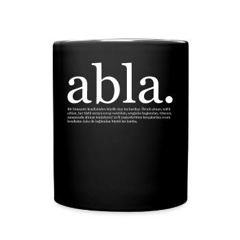 Lugat abla meaning lies ancient Turkish gifts - Full Colour Mug - black - Front