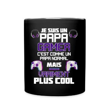 Gamer Humour Papa Joueur de Jeux Vidéo - Mug uni - noir - Devant
