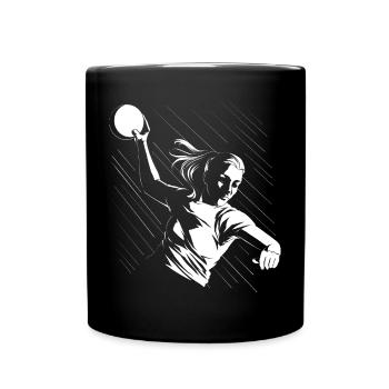 Handballspielerin Handball Ball Outfit Handballer - Tasse einfarbig - Schwarz - Vorne