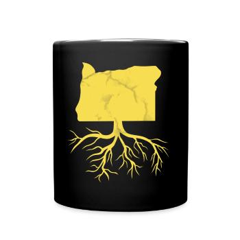 Wurzeln in Oregon Design für stolze Oregonianer - Tasse einfarbig - Schwarz - Vorne