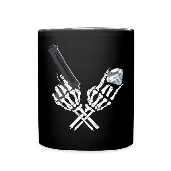 Squelette de gangster - Mug uni - noir - Devant