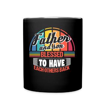 Père et fils Père de naissance - Mug uni - noir - Devant