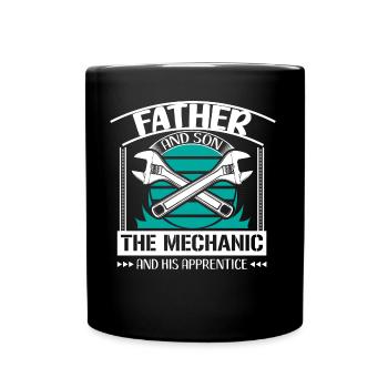 Idée cadeau père et fils pour la fête des pères naissance - Mug uni - noir - Devant
