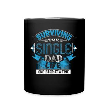 Single father Daughter Parents - Full Colour Mug - black - Front