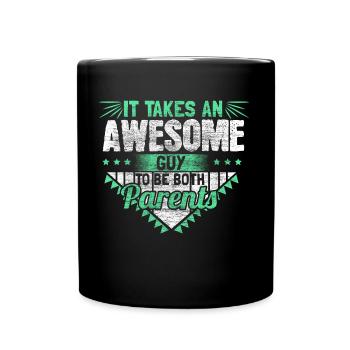 Single Father Dad Gift - Full Colour Mug - black - Front