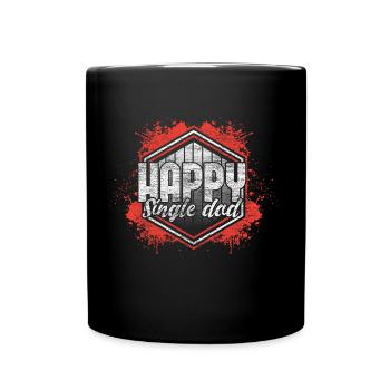 Idée cadeau père fille monoparentale - Mug uni - noir - Devant