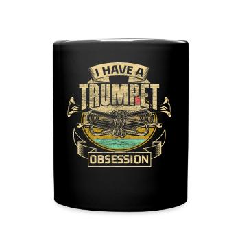 Trompete Blaskapelle Geschenkidee - Tasse einfarbig - Schwarz - Vorne