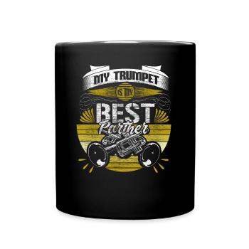 Trompete Blaskapelle Geschenkidee - Tasse einfarbig - Schwarz - Vorne