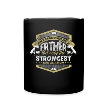 Père célibataire Papa Parents Cadeau - Mug uni - noir - Devant