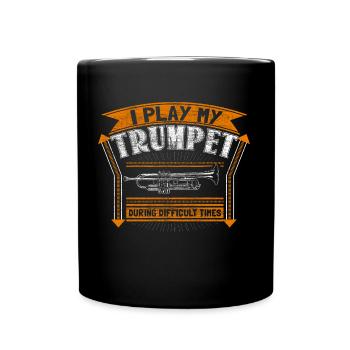 Trumpet Musical Instrument Chapel - Full Colour Mug - black - Front