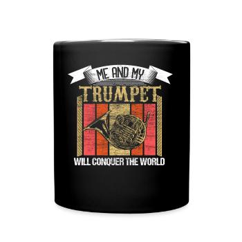 Trumpet Trumpet Orchestra Gift Idea - Full Colour Mug - black - Front