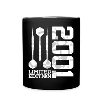 LIMITED EDITION 2001 DARTS 25. GEBURTSTAG - Tasse einfarbig - Schwarz - Vorne