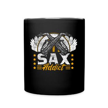Saxophone Jazz Music Idée Cadeau - Mug uni - noir - Devant