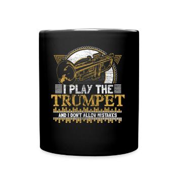 Trompete Trompetenspieler Geschenk - Tasse einfarbig - Schwarz - Vorne