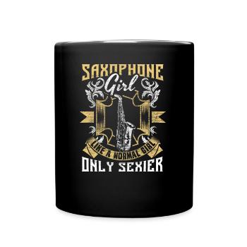 Saxophone Jazz Band - Mug uni - noir - Devant