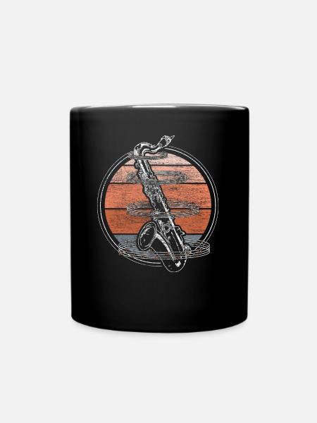 Saxophon Instrument Band Geschenk - Tasse einfarbig - Schwarz