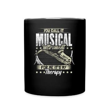 Saxophone Instrument à vent Musicien Idée cadeau - Mug uni - noir - Devant