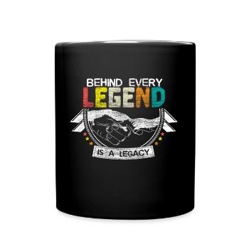 Vater & Sohn Vaterschaft Geschenkidee - Tasse einfarbig - Schwarz - Vorne