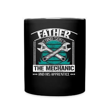 Vater und Sohn - Tasse einfarbig - Schwarz - Vorne