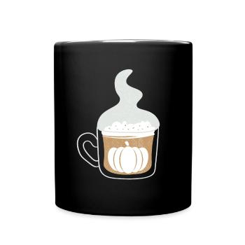 Café à la citrouille - Mug uni - noir - Devant