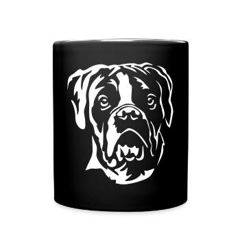 Boxer Kopf "Black Edition" - Tasse einfarbig - Schwarz - Vorne