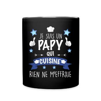 12 - je suis un papy qui cuisine.png - Mug uni - noir - Devant